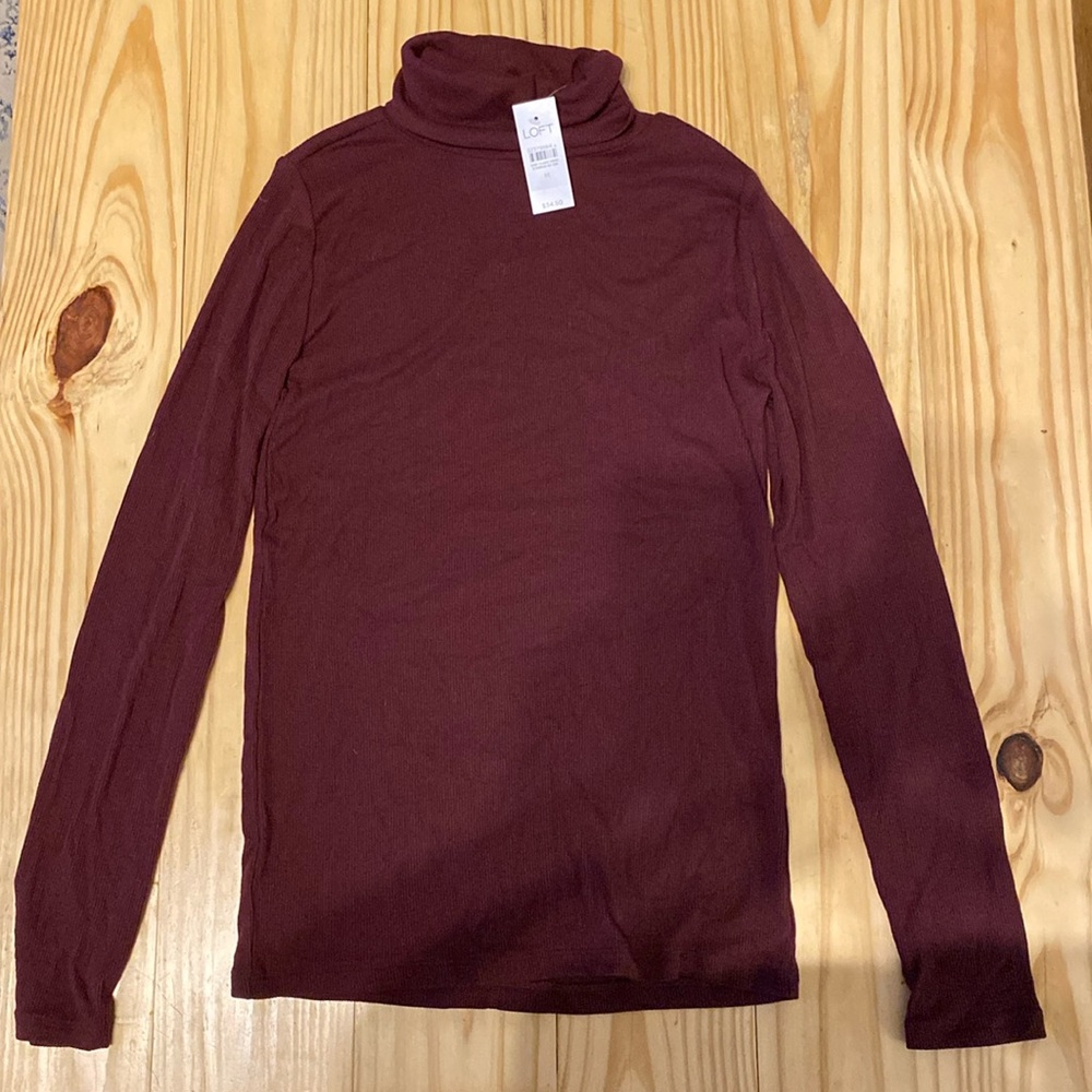 NWT Loft Burgundy Turtleneck